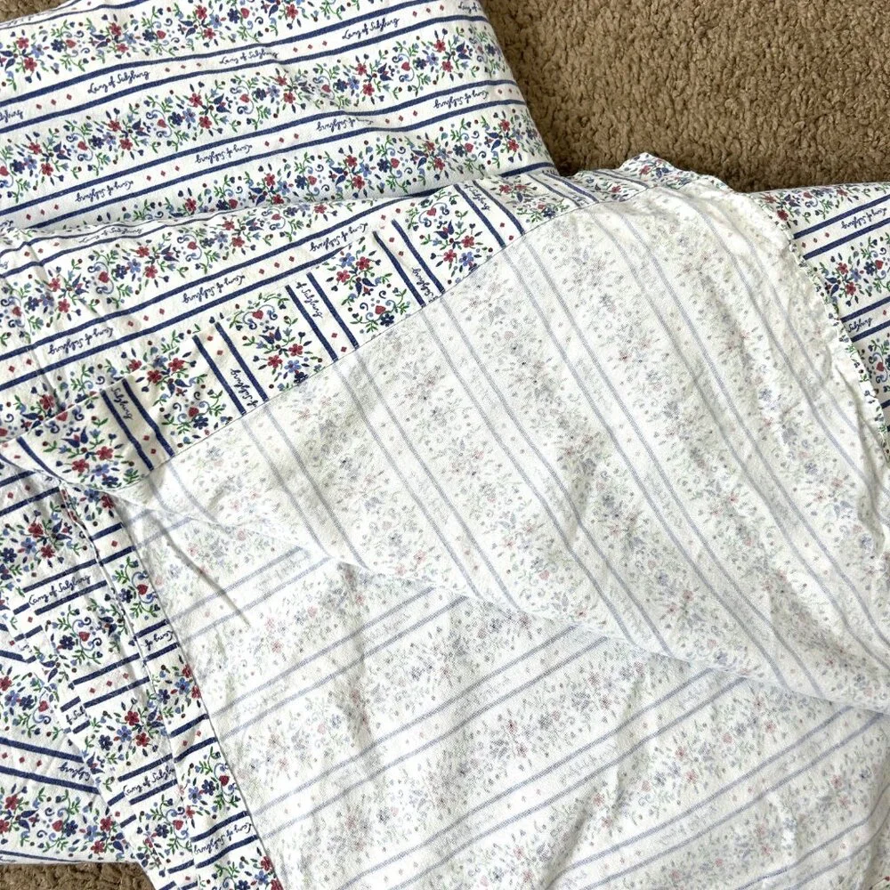 Lanz of Salsburg Classic Print Flannel Flat Sheet 98